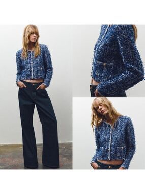 Zara Cable Knit Jacket Cardigan Size L